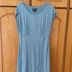 Maeve (Anthropologie) blue polka dot summer dress - available to ship 15 May